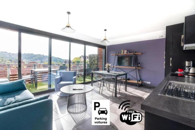 사흘라 라 카네다 Le Coin Cosy Avec Balcon Terrasse Parking Prive Et Linge De Lit Compris 아파트 외부 사진